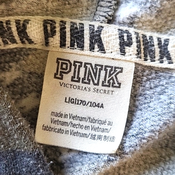 2018 Victoria's Secret PINK All Over Logo Spellout Army Camo Full Zip Hoodie L - Picture 15 of 17